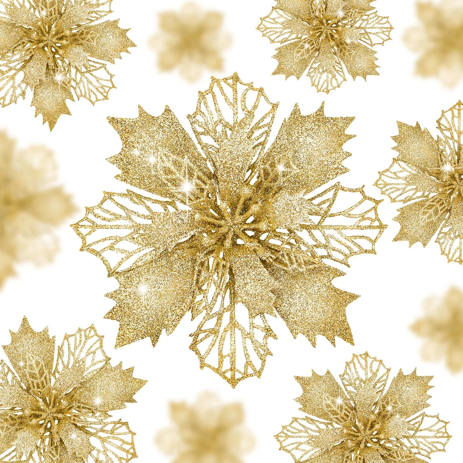 14pcs 11cm Artificial Flowers – Xmas Decor