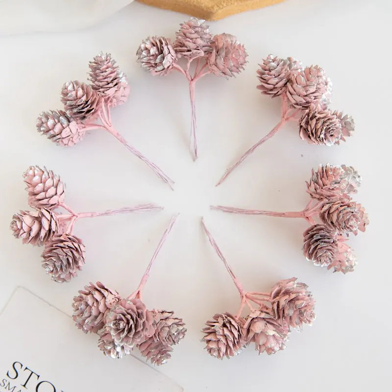 Artificial Plants Golden Fake Pinecone