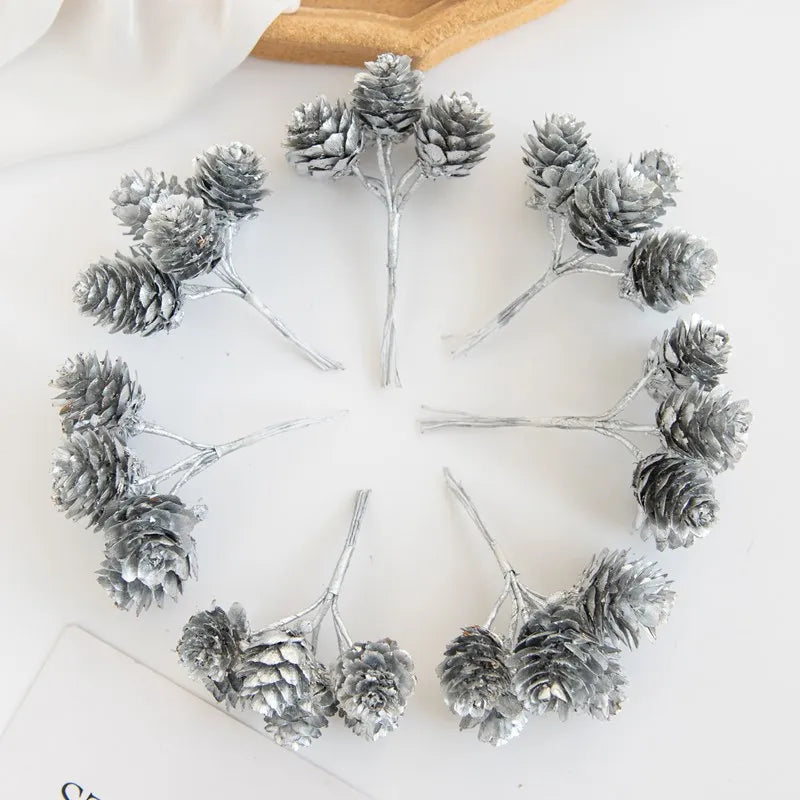 Artificial Plants Golden Fake Pinecone