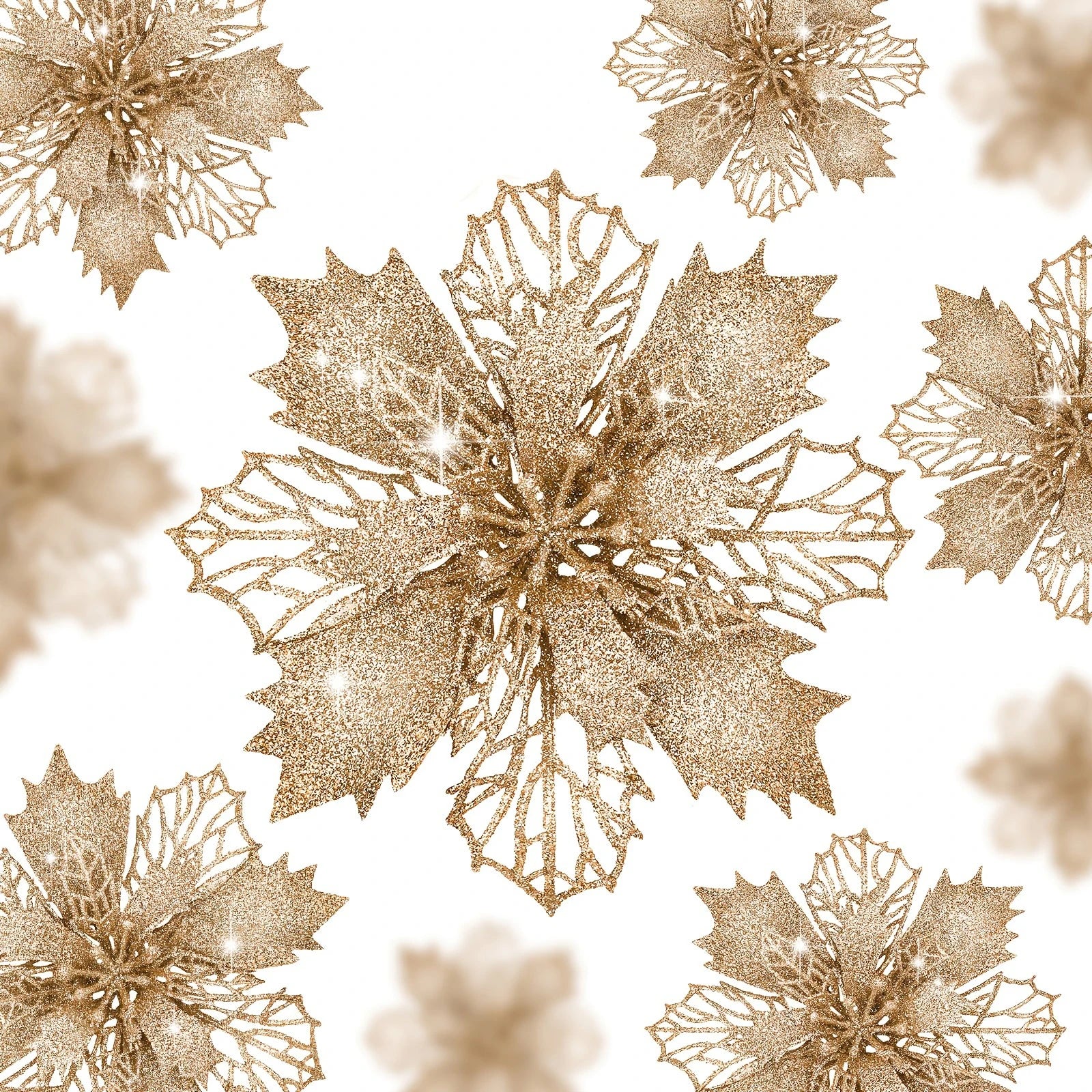 14pcs 11cm Artificial Flowers – Xmas Decor