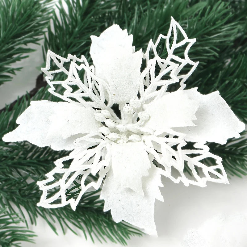 14pcs 11cm Artificial Flowers – Xmas Decor