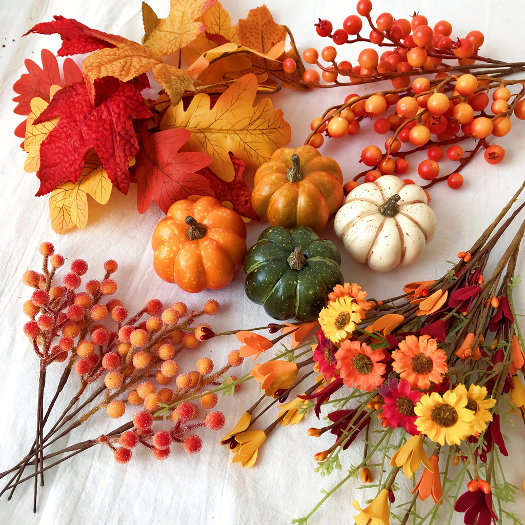 12pcs Artificial Yellow Berry Bouquet