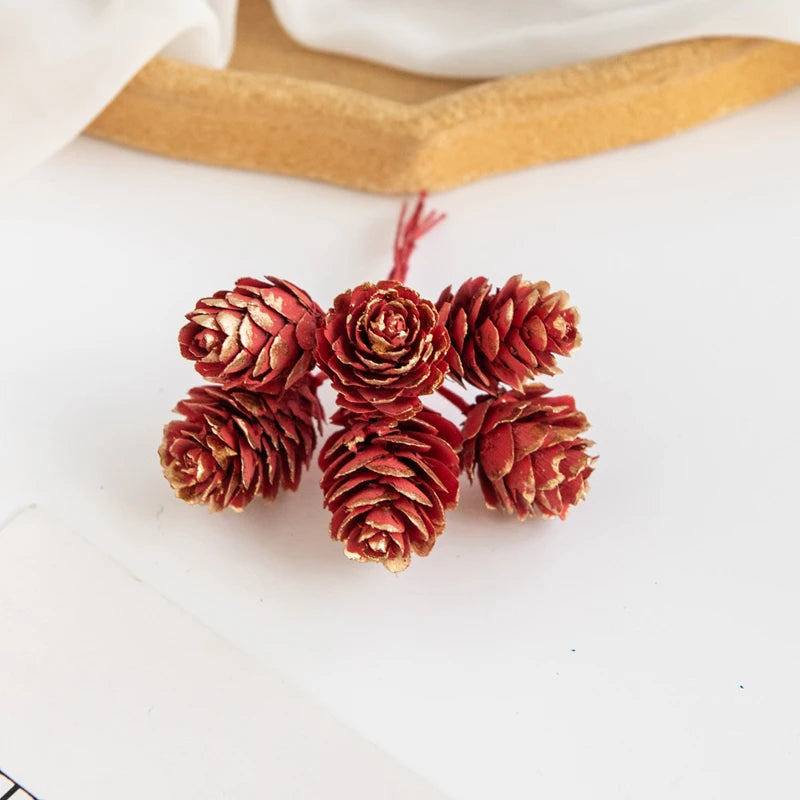 Artificial Plants Golden Fake Pinecone