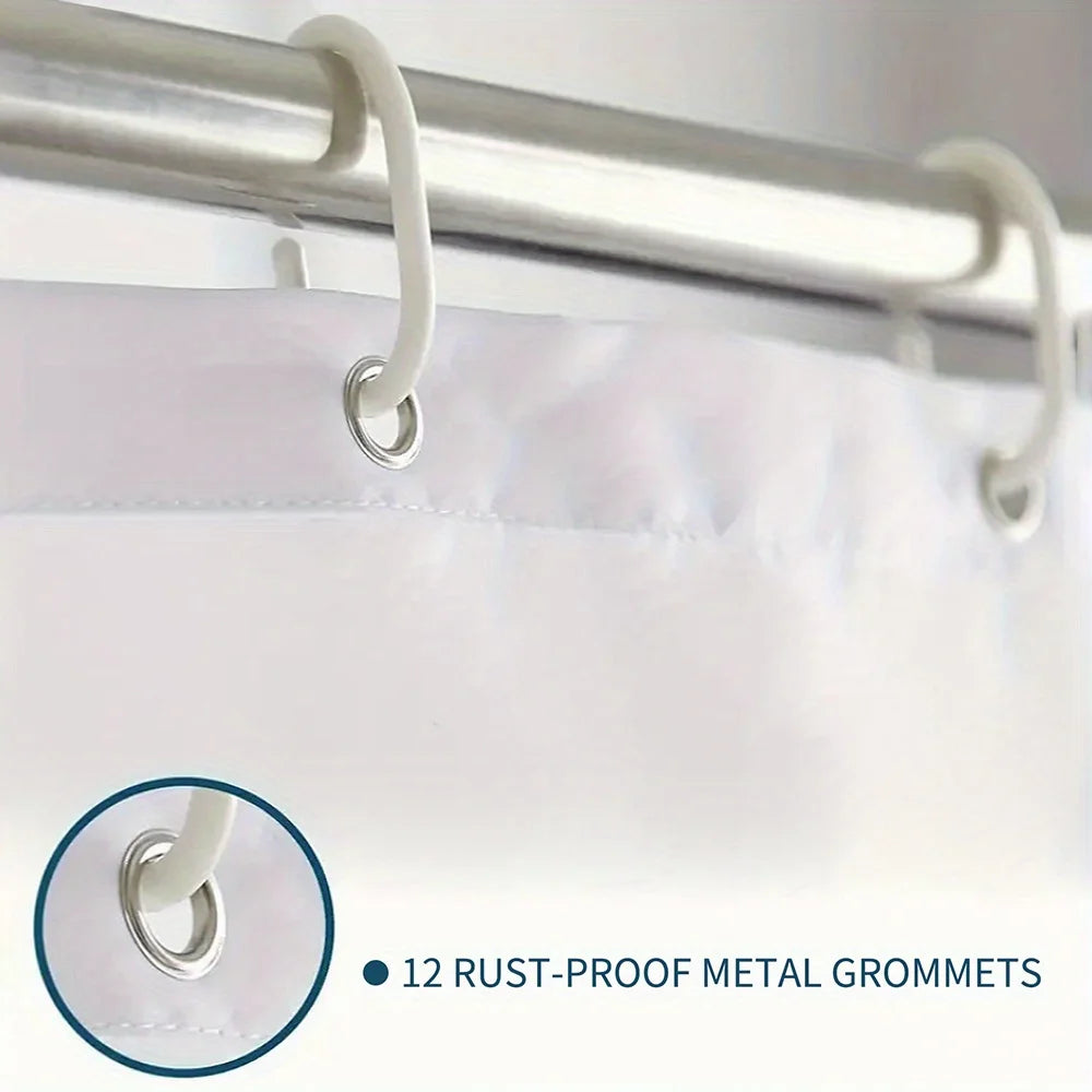 White Blossom Tree Shower Curtain