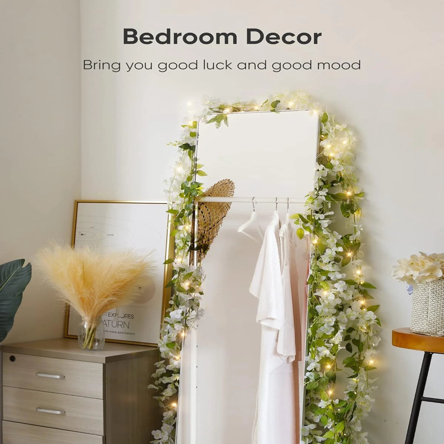 2 Meter LED light Artificial Leaf Flowers