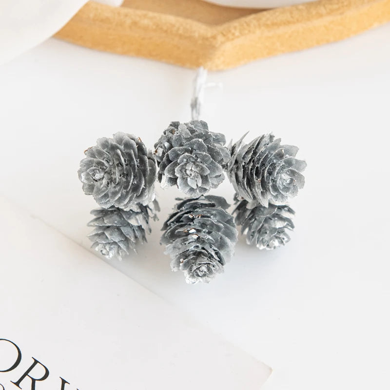 Artificial Plants Golden Fake Pinecone