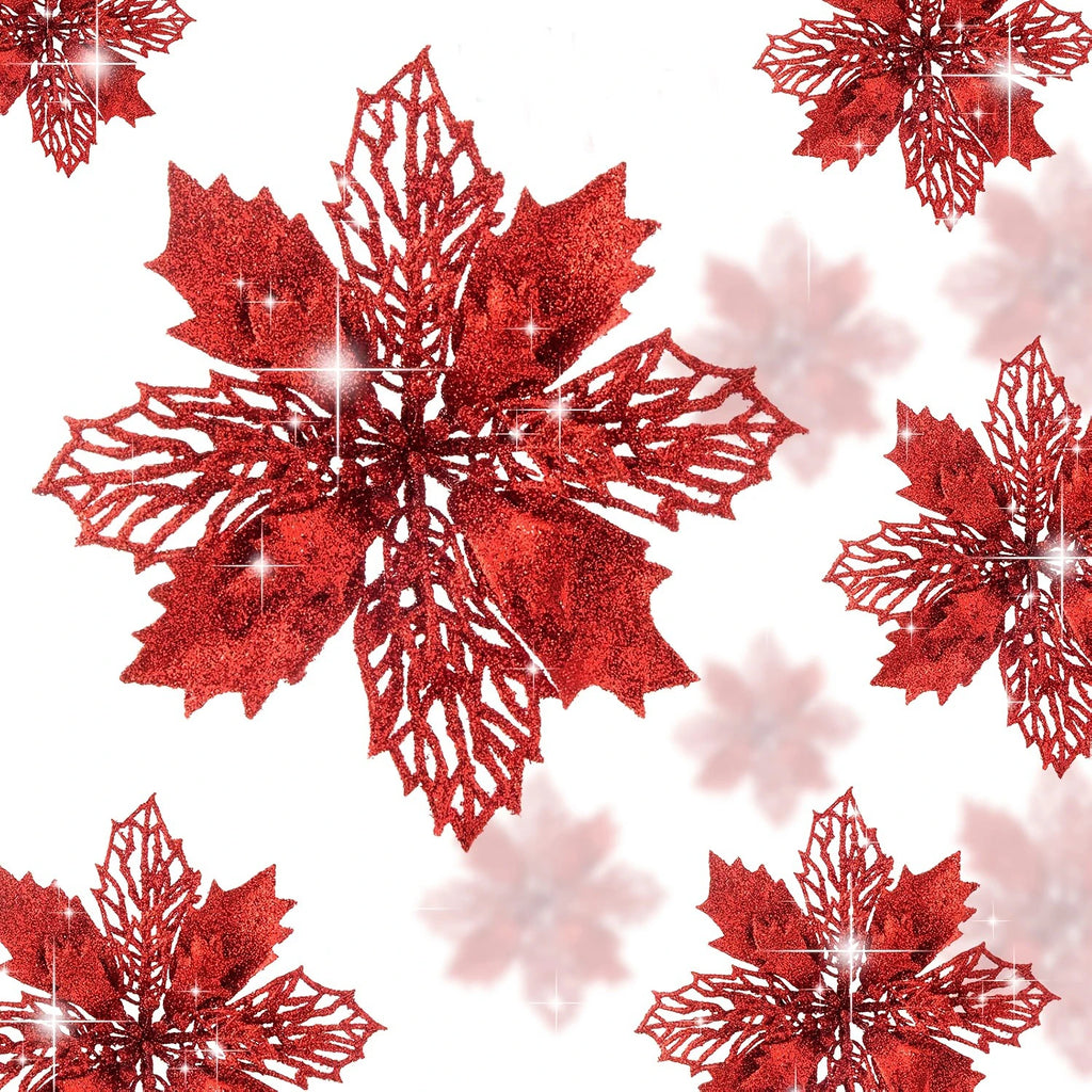 14pcs 11cm Artificial Flowers – Xmas Decor