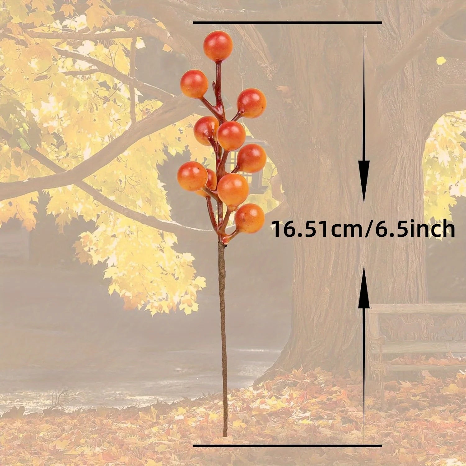 12pcs Artificial Yellow Berry Bouquet