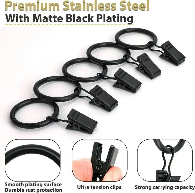 Curtain Clips Set Hanger Hooks Retro Classic Drapes Tie Buckles Home Bedroom Bathroom Decorative Curtain Clips Various Size