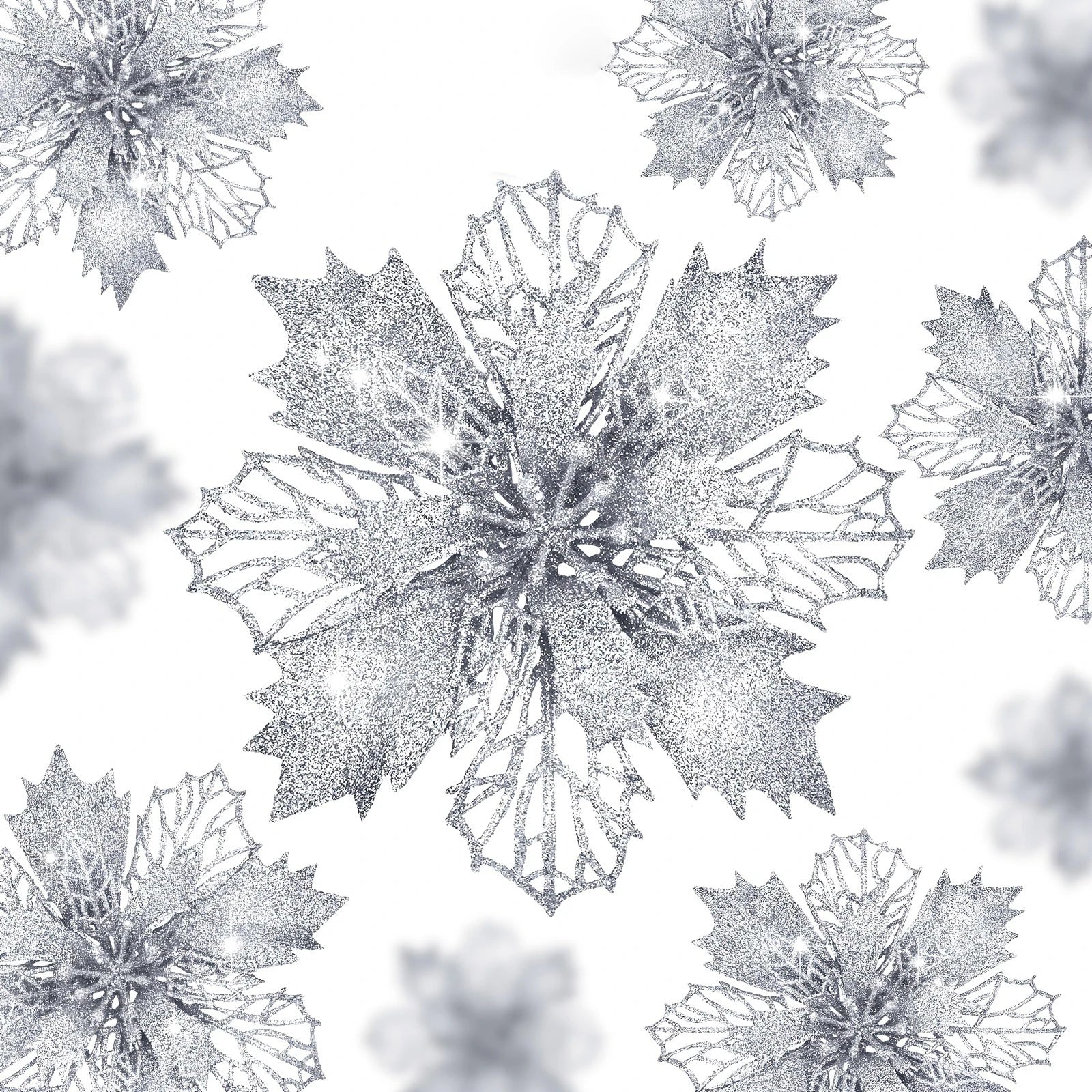 14pcs 11cm Artificial Flowers – Xmas Decor