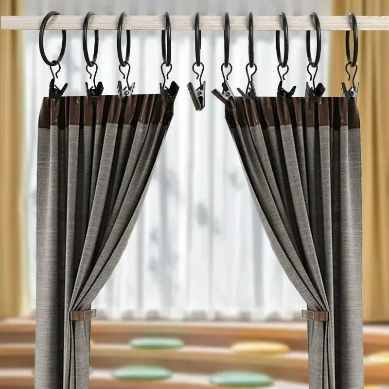 Curtain Clips Set Hanger Hooks Retro Classic Drapes Tie Buckles Home Bedroom Bathroom Decorative Curtain Clips Various Size